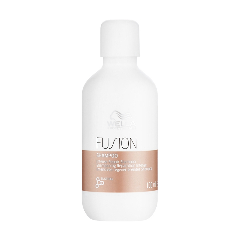 Інтенсивний відновлювальний шампунь Wella Professionals Fusion Intense Repair Shampoo для пошкодженого волосся, з амінокислотами шовку, 100 мл
