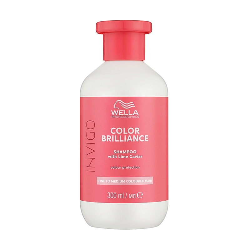 Шампунь Wella Professionals Invigo Color Brilliance Shampoo для пофарбованого нормального та тонкого волосся, з лаймовою ікрою, 300 мл