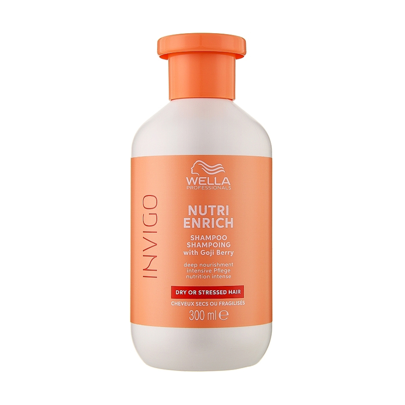 Шампунь Wella Professionals Invigo Nutri-Enrich Shampoo для сухого або схильного до стресу волосся, з ягодами годжі, 300 мл